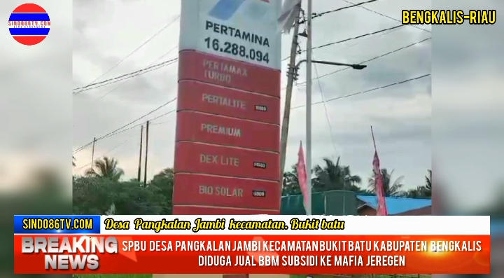 SPBU 16-288-094 Desa pangkalan Jambi Di duga jual BBM Subsidi ke Mafia Jeregen