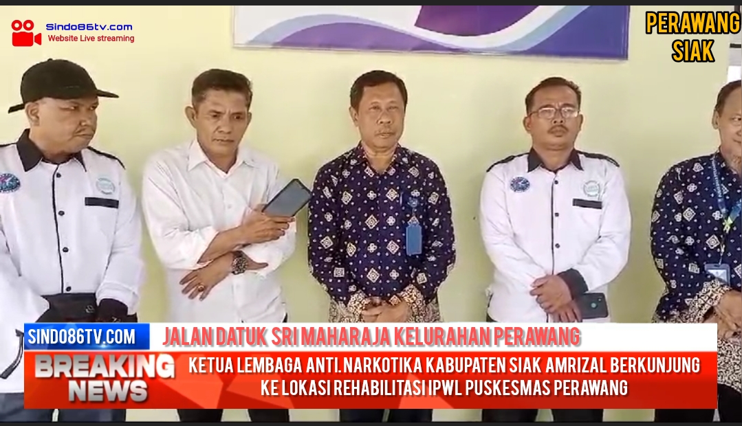 Lembaga Anti Narkotika kab Siak Amrizal Berkunjung ke Lokasi rehabilitasi IPWL Puskesmas Tualang