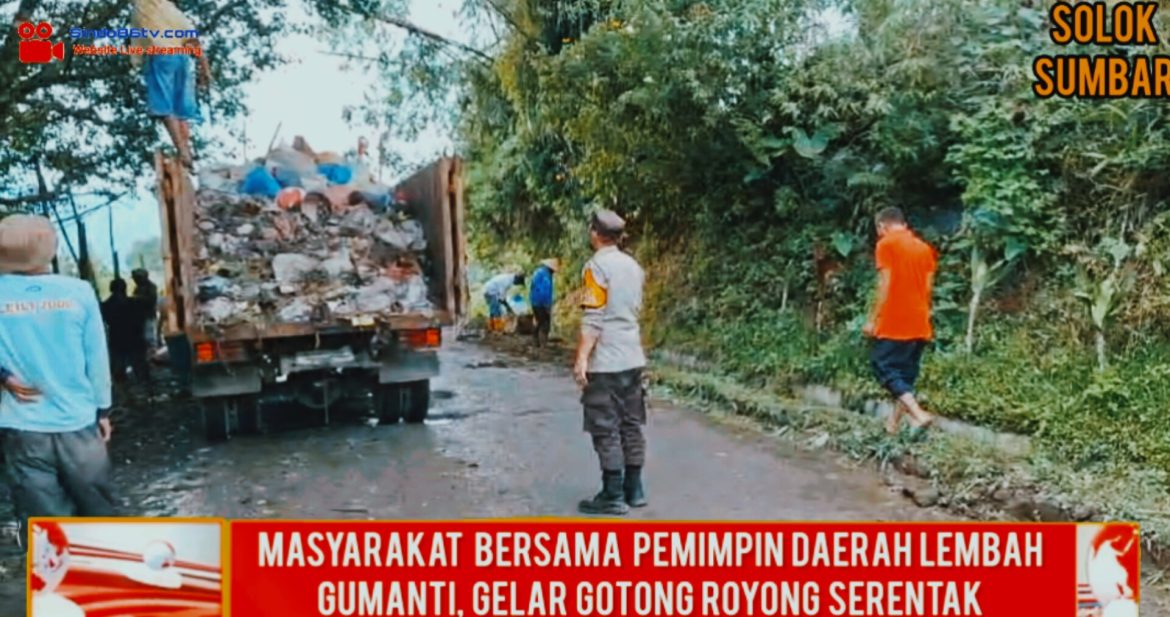 Masyarakat bersama Pemimpin daerah lembah Gumanti gelar gotong royong Serentak