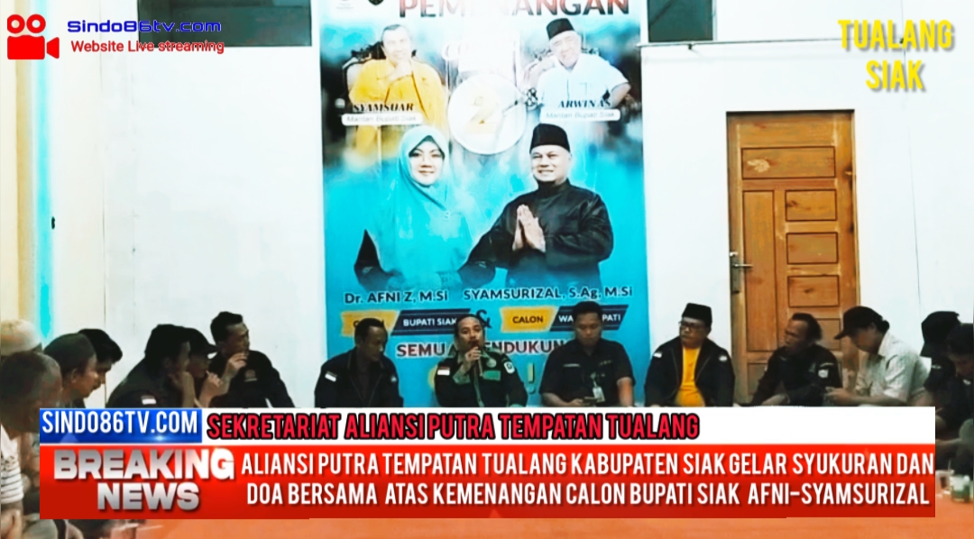 Aliansi Putra Tempatan Tualang Kabupaten Siak Gelar syukuran dan doa bersama Atas kemenangan calon bupati Siak Afni-syamsurizal