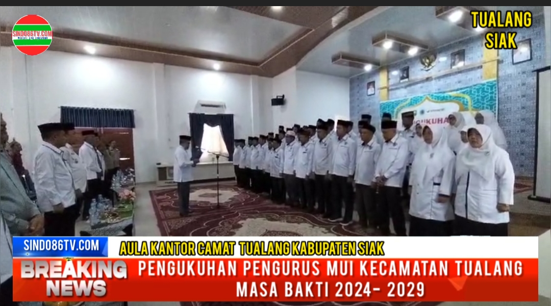 pengukuhan  pengurus MUI kecamatan Tualang Masa Bakti 2024- 2029