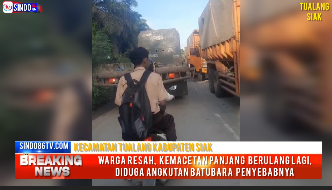 Warga resah, kemacetan panjang berulang lagi, di duga angkutan batubara penyebabnya