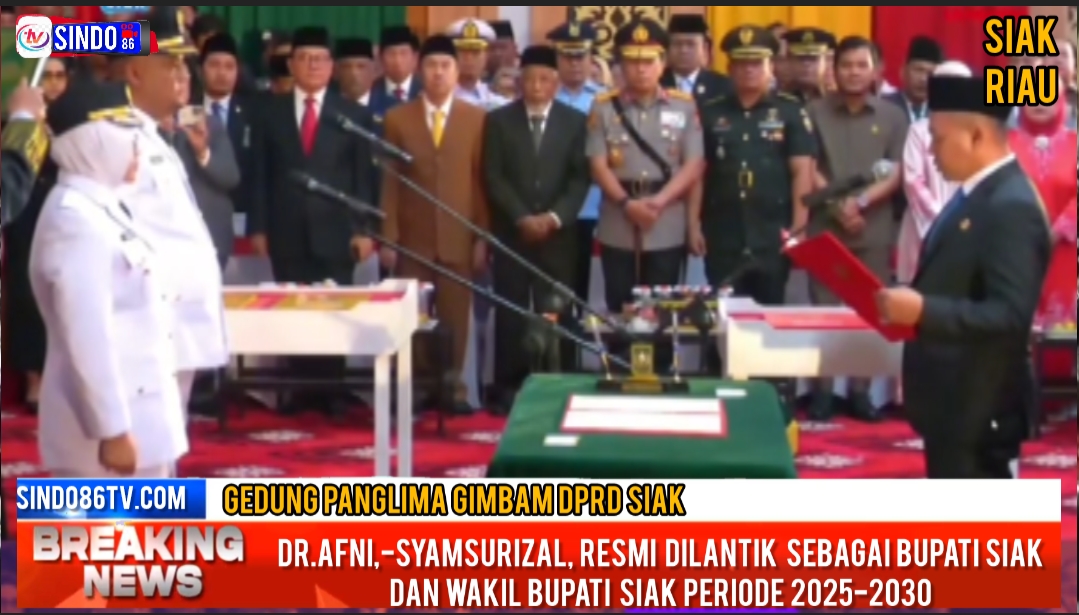 Dr Afni.Z-Syamsurizal Resmi Dilantik Sebagai Bupati dan wakil Bupati Siak periode 2025-2030