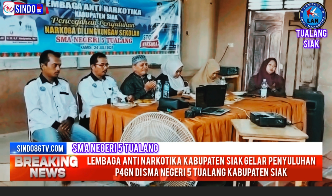 Lembaga Anti Narkotika kabupaten Siak gelar penyuluhan P4GN di SMA negeri 5 Tualang