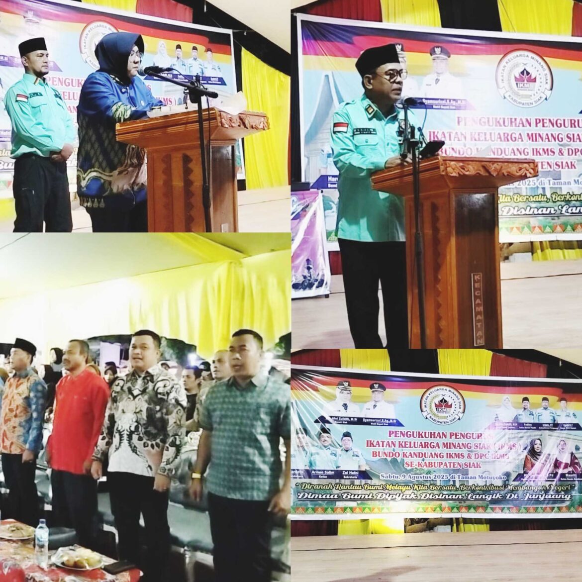 Pengukuhan Pengurus Ikatan keluarga Minang Siak,Bundo kanduang IKMS dan DPC IKMS Se Kabupaten Siak.