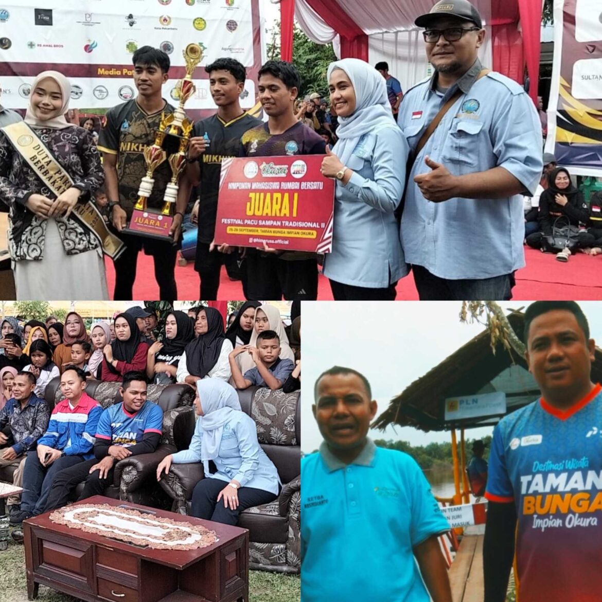 Event pacu sampan tradisional II resmi ditutup,tim  kampar Buluh cina meraih juara I