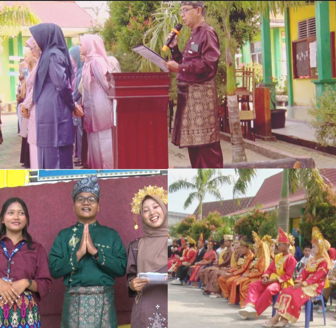 Wujudkan semangat sumpah Pemuda,SMA Negeri 5Tualang Gelar upacara dan Tampilkan Parade Busana adat Nusantara.