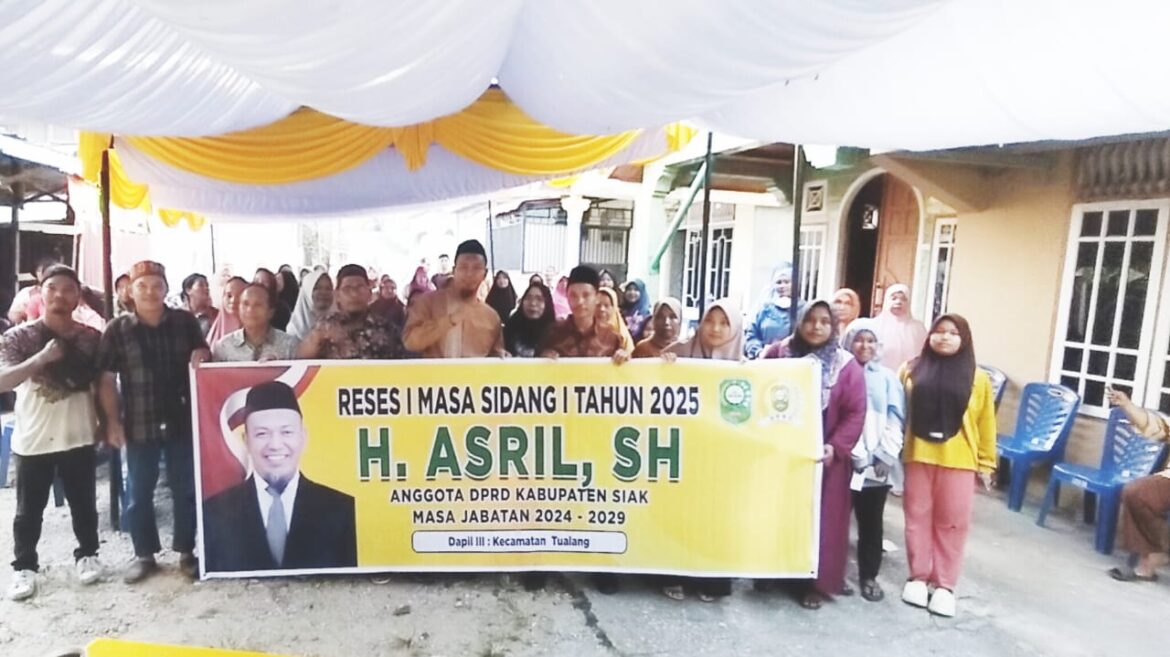 Gelar reses 1masa sidang 1 2025 H Asril SH,sambangi warga Indah kasih gang Ilham kecamatan Tualang