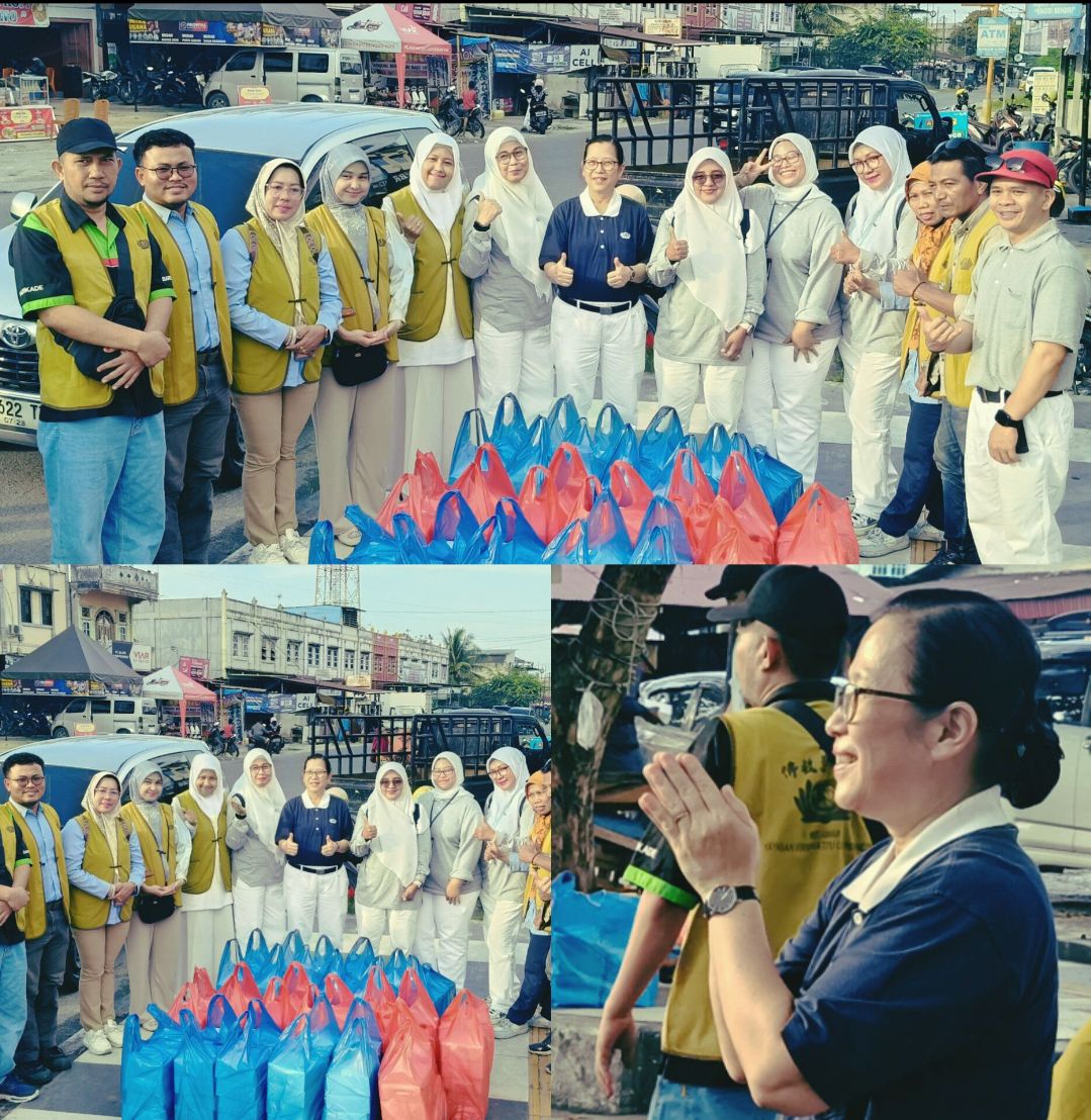 Xie-lie Perawang 1menebar cinta kasih di bulan suci Ramadhan,ratusan paket dan sembako menjadi Berkah untuk Warga