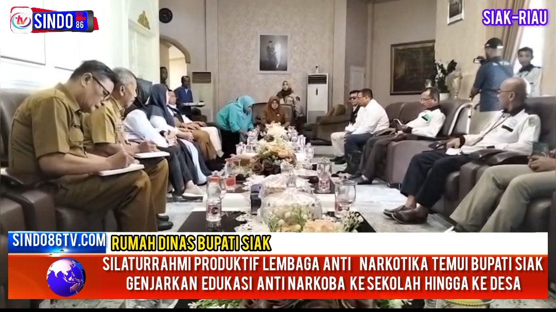 Silaturrahmi produktif,lembaga Anti Narkotika  temui Bupati Siak,gencarkan Edukasi anti Narkotika ke sekolah hingga ke desaati