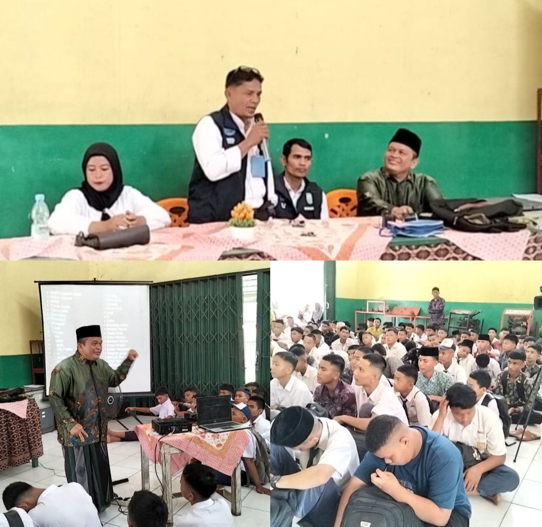 Lembaga Anti Narkotika kab Siak berikan penyuluhan P4GN ke 165 siswa baru MPLS SMK Yamatu tualang