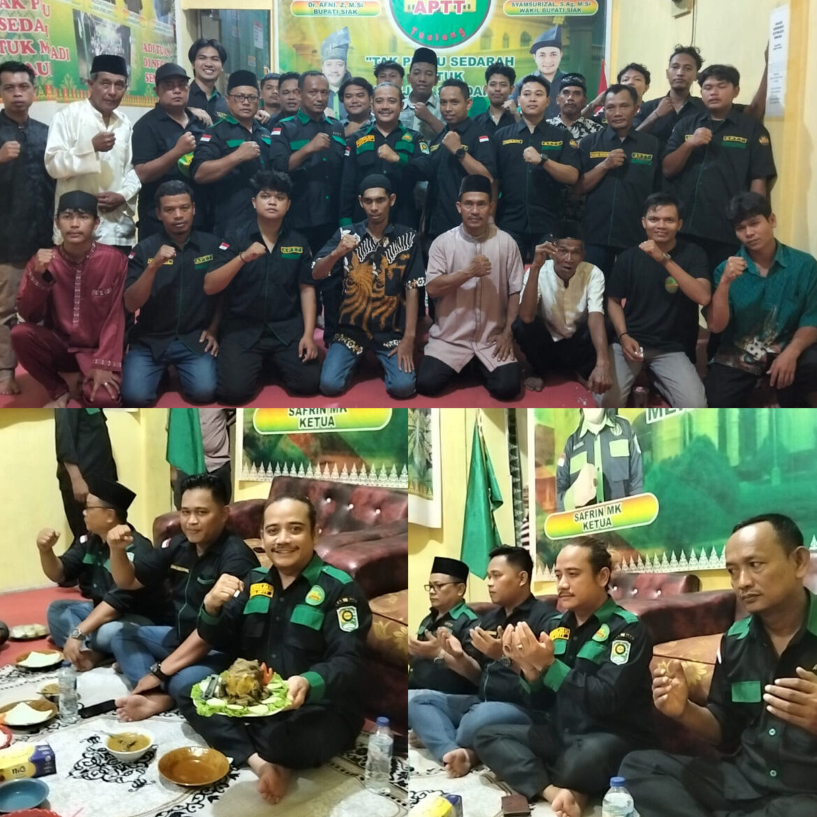 APTT kecamatan Tualang syukuran makan Bersama Apresiasi Anggota diterima kerja di perusahaan