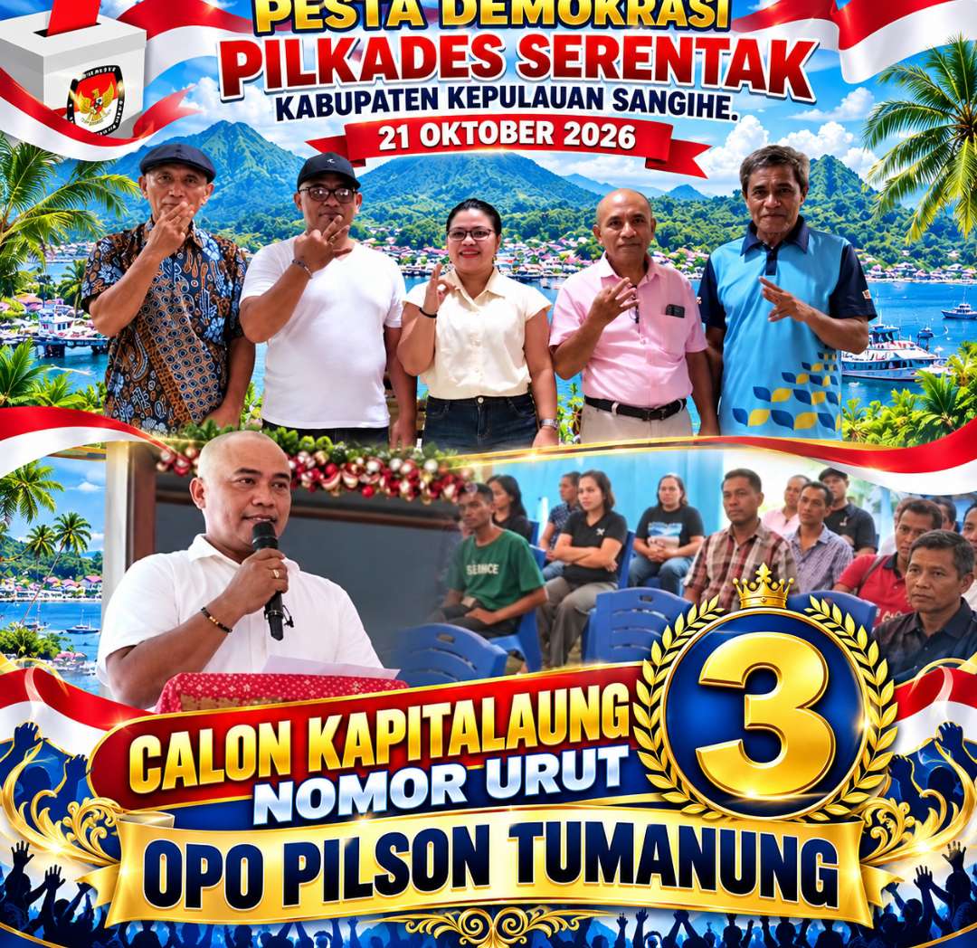 Calon Kapitalaung Kampung biru “OPO PILSON TUMANUNG”Menggelar kampanye Terbatas.